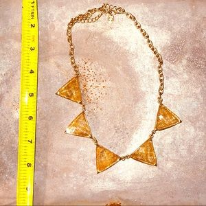 Amber-colored gold-tone necklace!